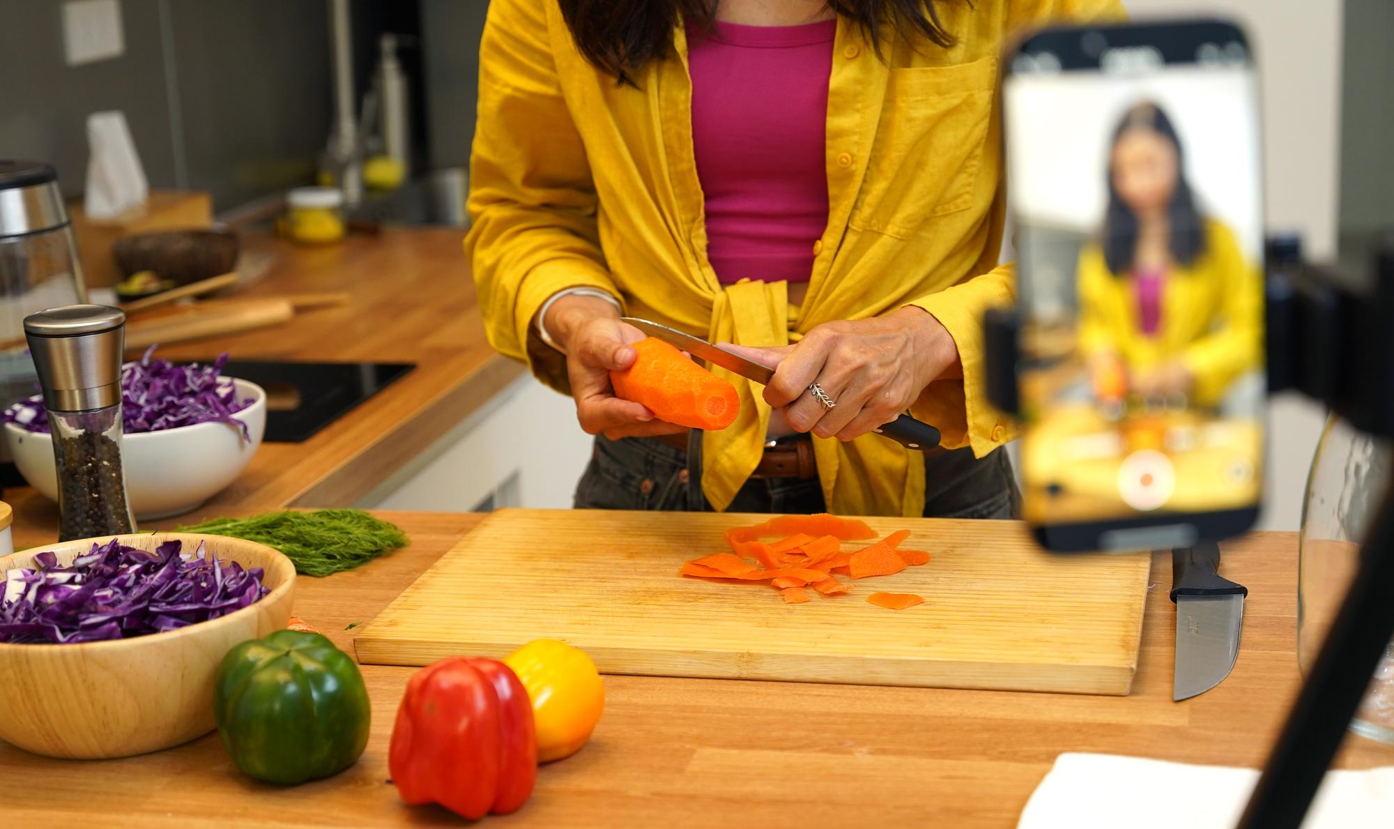 Tagliere con ingredienti preparati